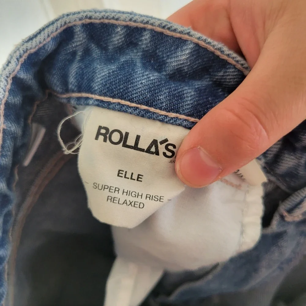 Rolla's Elle Super High Rise Relaxed Jeans Blue Size 27 - Picture 10 of 12